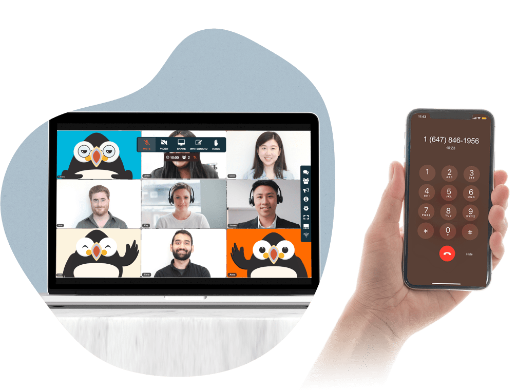 make a call or video chat with freeconference platform